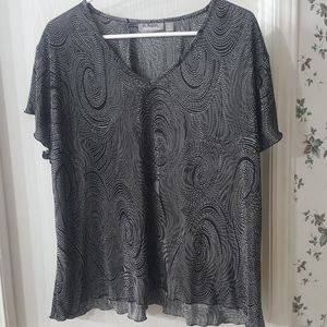 Ladies flutter sleeve blouse